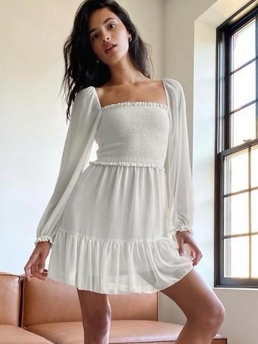 Aritzia Wilfred Tempest Dress in birch